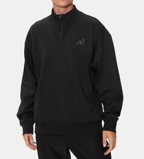 Adidas All SZN IX1250 Fleece 1/4 Zip Sweatshirt Black Color -Size M