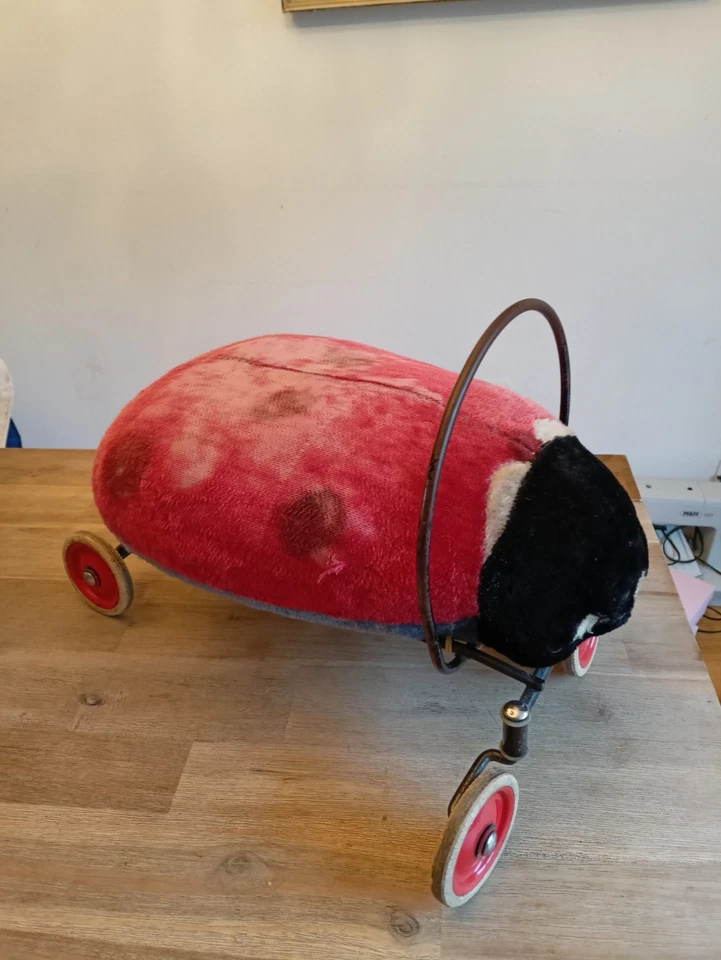 alter Steiff Marienkäfer mit Räder - Bild 3 von 4