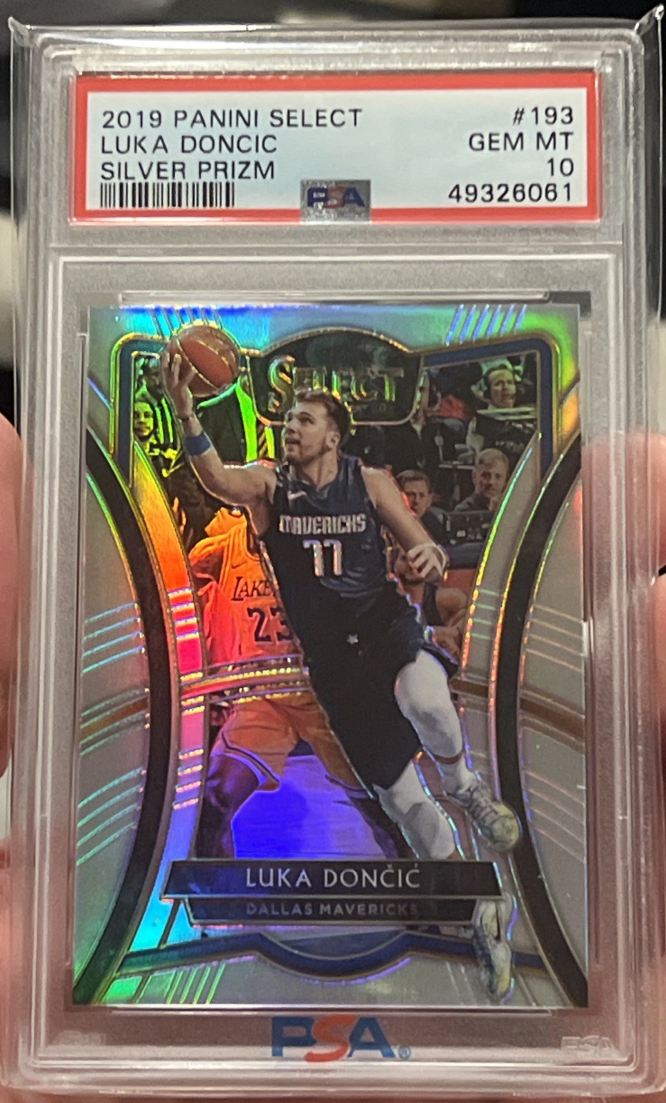 2019 Panini Select #193 Luka Doncic SILVER PRIZM PSA GEM MINT 10