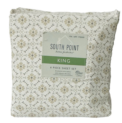 South Point Home Fashions 6 Piece Sheet Set King Size