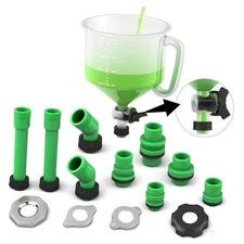 SWANLAKE No-Spill Coolant Funnel Kit,Spill Proof Funnel Bleeder with 