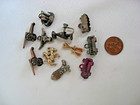 11 Pc mini metal:  boot, skull, cannons, ship, train, horse, guns, poncho man — photo 2