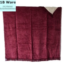 Kuscheldecke 140x180 cm Baumwolle Dralon Biederlack  Wohndecke Wende burgund 1b