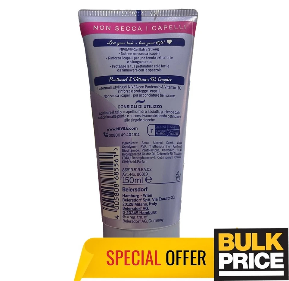 Nivea Extra Strong Hold Haarstyling Gel Long-Lasting Style Control 150ml 3er ... - Bild 2 von 4