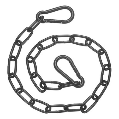 Gate Chain Lock, 19 in x 2.5mm Chain Dia Alloy Steel Hanging Chain Lock, Black