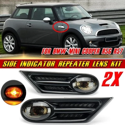 2pcs Feu de Position Latéral Clignotant Pour BMW Mini Cooper R56 R57 Avant Lampe - Photo 1/4