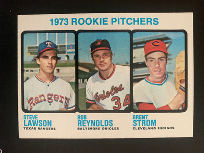 1973 Topps - Rookie Pitchers #612 (Strom, Reynolds, Lawson) High #