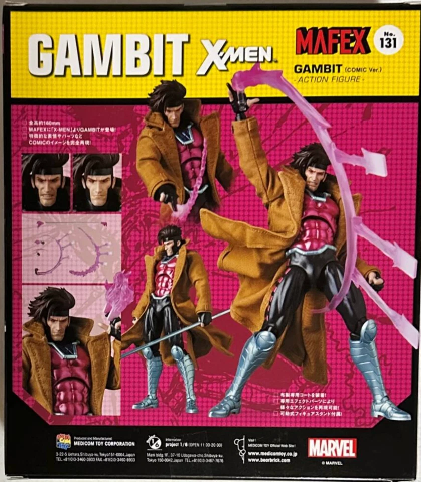 MEDICOM TOY MAFEX No.131 X-MEN Gambit COMIC Ver. MEDI471310 Action Figure - Image 2 of 2