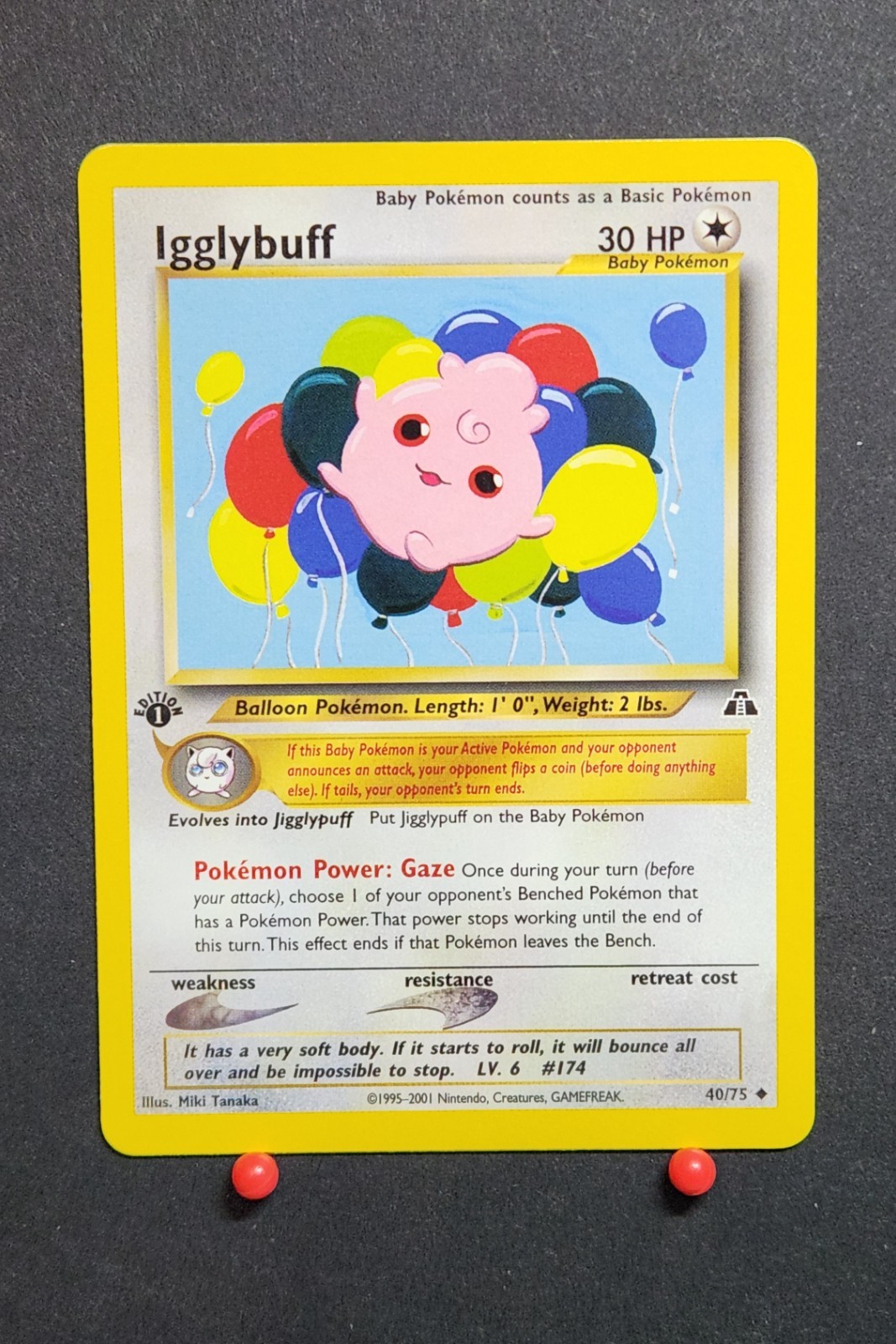 Igglybuff 40/75 Pokemon Neo Discovery 2001 1st Edition