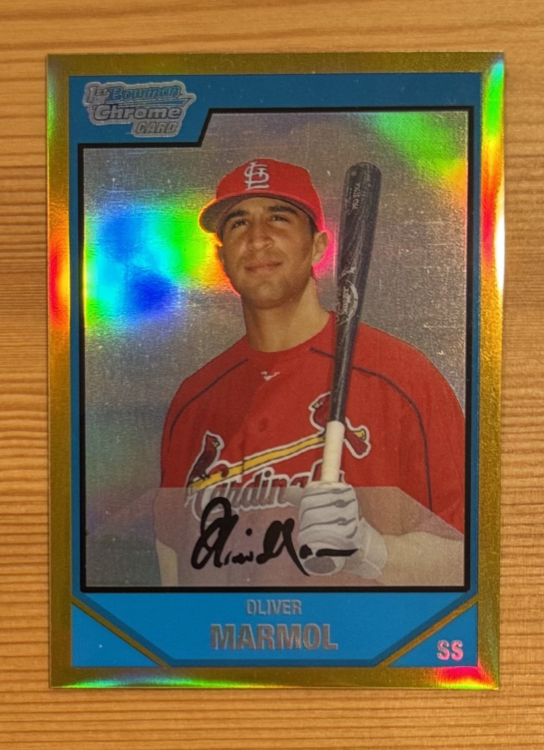 OLIVER MARMOL 2007 Bowman Chrome GOLD REFRACTOR /50 1st Cardinals Manager RC Oli