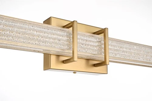 Living District Ivaan 31" Led Wall Sconce in Satin Gold - Picture 6 of 9