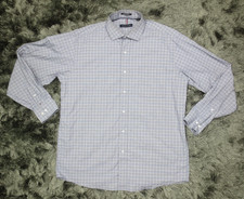 Tommy Hilfiger Shirt Mens Large 16 16.5 34 / 35 Blue White Check Button Up Logo
