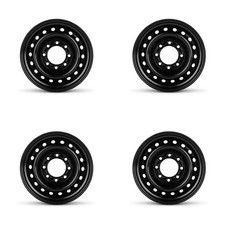 Set Of 4 16 Black Steel Wheels Rims For Chevrolet Truck 8x165.1 Ti8y Genuine 8l