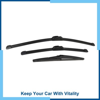 Front Rear Windshiel Specific Wiper Blades 24'' 17'' 12'' for Toyota RAV4 2006-2012