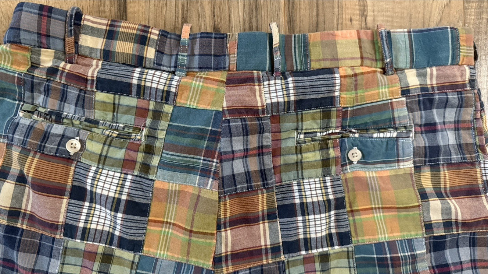 Peter Millar Shorts Mens 38 Patchwork Madras Plai… - image 5
