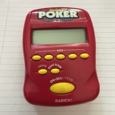 Pocket Poker Draw and Deuces Radica Electronic Handheld Game. Used 1997 Tested