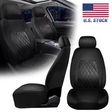 Car Seat Covers Front Full Set Leather Protector Cushion Pad Mat Black For Lexus