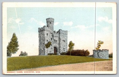 Vintage Bancroft Tower Worcester MA Postcard 1917 Historic Landmark
