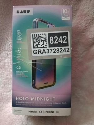 LAUT Holo Midnight Transparent Iridescent Case for iPhone 14 & 13 NIB
