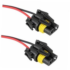 2 PCS Wiring Harness Headlight Socket, 9005 9006 9012 HB3 HB4 Female Wire