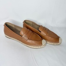 Women's Sam Edelman Kai Brown Leather Loader Espadrilles Size 8