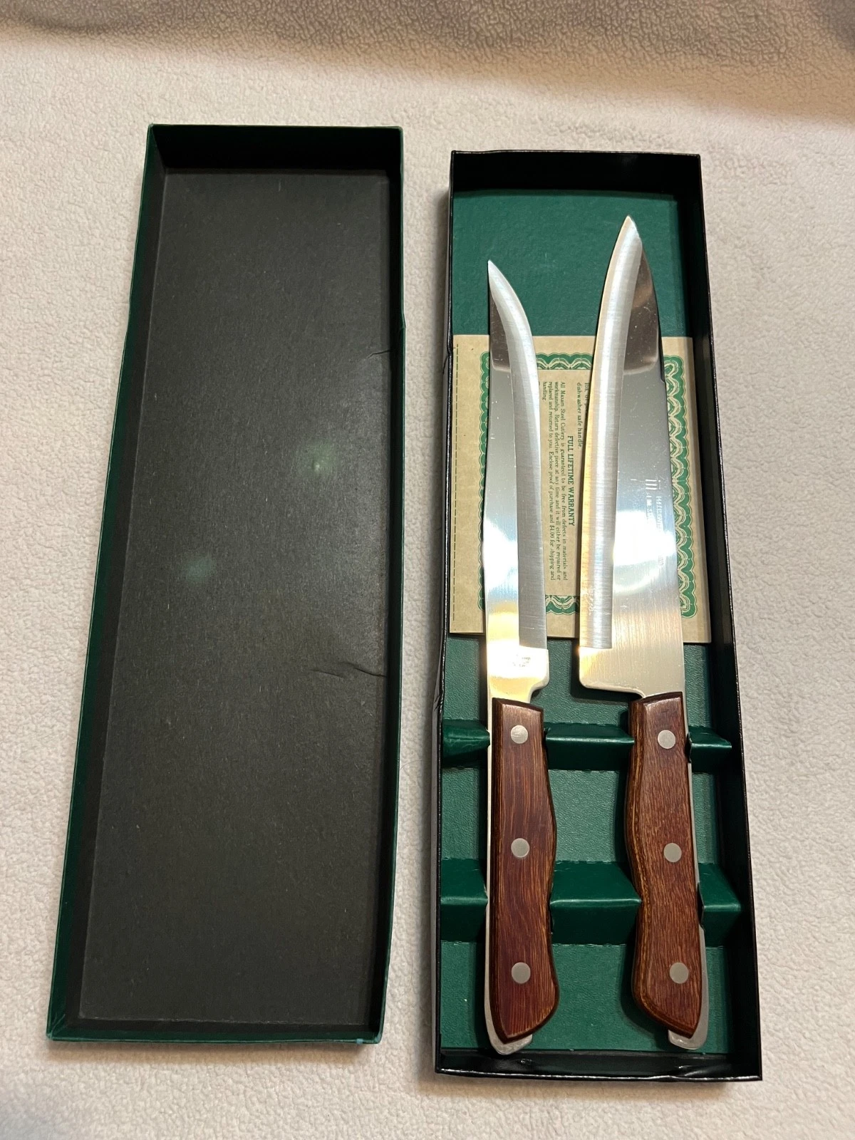 New Open Box MAXAM Fine Stainless Steel Wood Knife Set Precision Hollow Ground