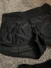 2 Pairs- Women's LULULEMON Black Shorts Athletic Elastic Waistband Sz 2 — photo 3