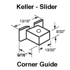 Keller HS65 Corner Guide, Plastic Housing, 9/16" Horizontal Sliding Window