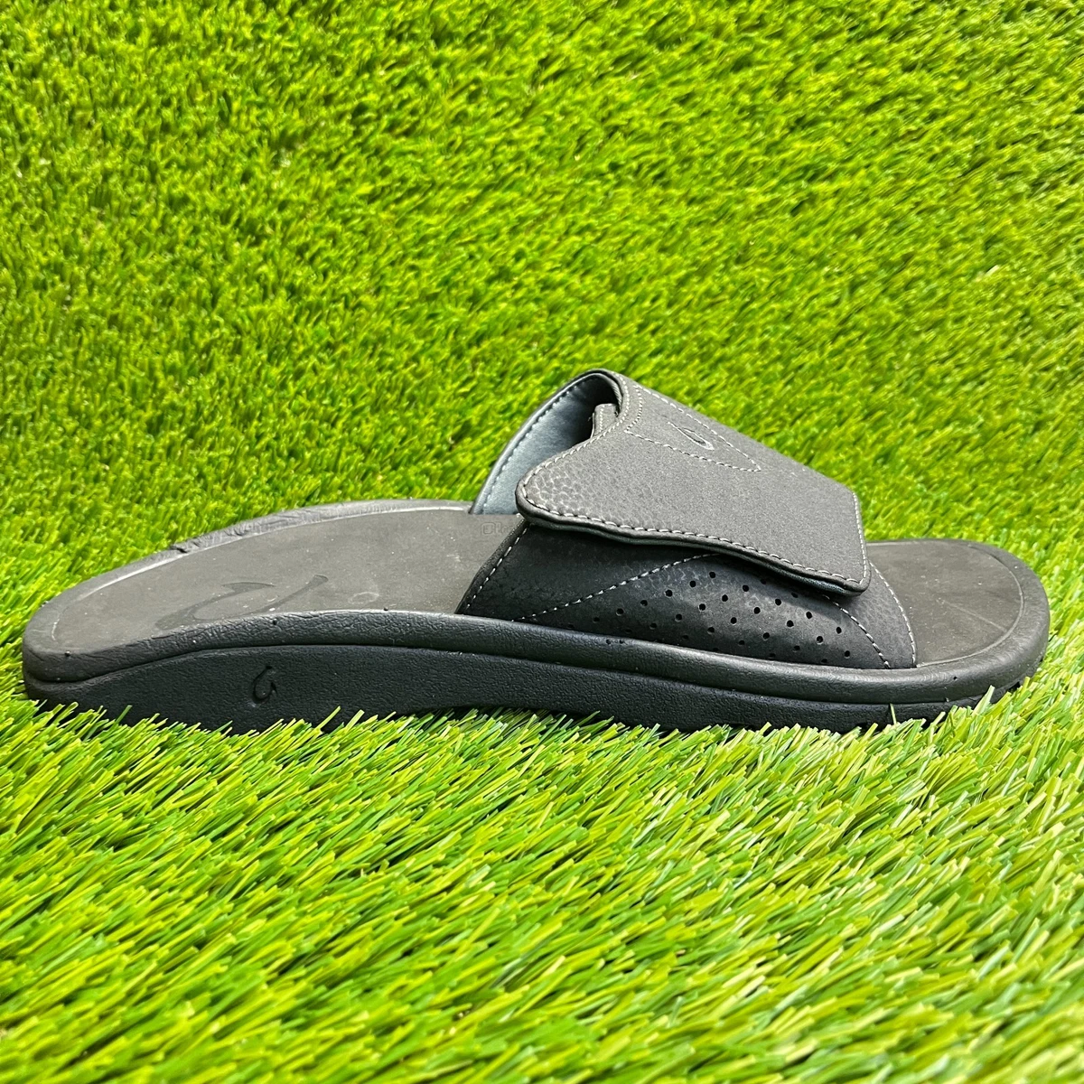 Olukai Mens Slide Sandal Size 11 EU 44 Gray  Flip Flop Beach Shoe OluKai Slide Sandals for Men for sale | eBay main image 3