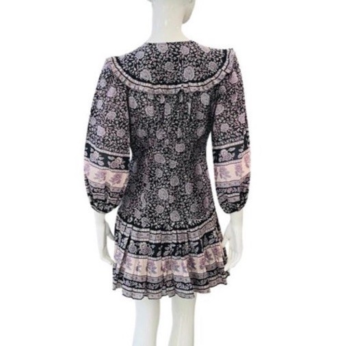 Zimmermann Amari Paisley Print Floral Corset Dress Navy  Size 1 RRP $795 Aus 10 image 7