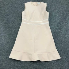 RED VALENTINO Sleeveless Mid Length Dress Women's Size US 6 Cream