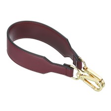 PU Leather Purse Handles Replacement, 41x3.6cm, Burgundy Gold Buckle