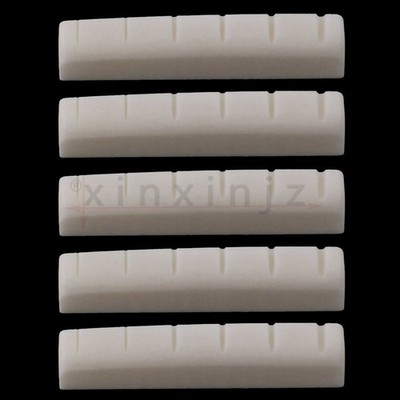 5pcs Real Bone Material Acoustic Guitar Slotted Nut 43x6x8.5mm for SIGMA Guitar 