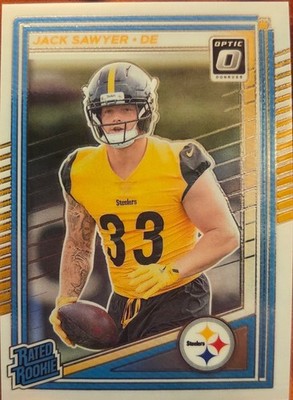 NFL, Pittsburgh Steelers, Donruss Optic, Rated Rookie, Jack Sawyer, No.220
