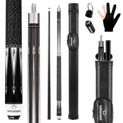 HomeSeason Pool Cue Stick 58'' Billiard Sticks Nylon Thread 19oz with bag 