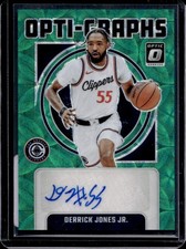 2024-25 Donruss Optic Derrick Jones Jr. Opti-Graphs Green International Auto /25