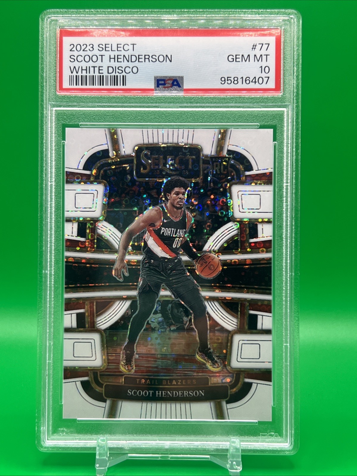 ROOKIE SCOOT HENDERSON 2023 PANINI SELECT #77 WHITE DISCO PRIZM 🔥SP /75🔥 RC