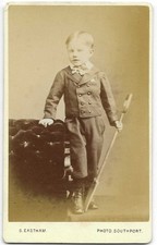 CDV Carte de Visite Lancashire Southport Silas Eastham 217 Lord St Young Boy