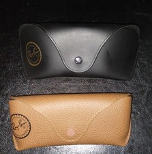 Lot of 2 Ray-Ban Replacement Black Brown Sunglasses Glasses Snap CASE ONLY