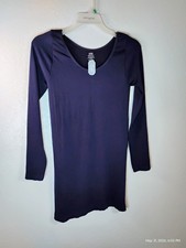 Arianna Long Sleeve Navy Blue Bodycon Dress One Size New with Tags