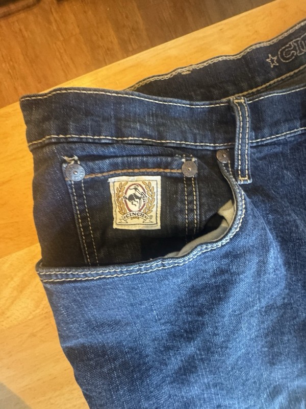 CINCH Men’s Blue Dark Wash Bootcut Jeans Relaxed Mid Rise Cotton Stretch