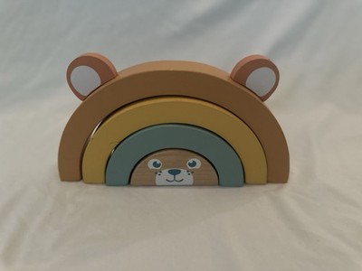 Bear Head Stacking Toy Rainbow Building Blocks
