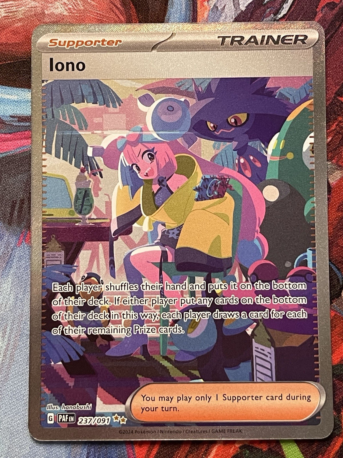 Iono 237/091 Paldean Fates Special Illustration Rare Pokemon Card