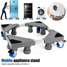Fridge Stand Mobile Base with 4 Locking Wheels and 8 Strong Feet Washing Machine