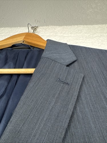 Lauren Ralph Lauren Navy Blue 2-Button Sport Coat Jacket 100% Wool Mens Size 46R - Picture 3 of 19
