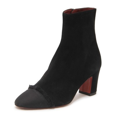 P8030 TRONCHETTO DONNA ROBERTO FESTA LARES WOMAN SUEDE SHOES BLACK