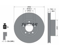 2X Bremsscheibe Vorderachse FüR BMW 5Er E34 7Er E32 92042400 Textar