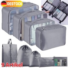 Reise Koffer-Organizer Packtaschen Kleidertaschen Packwürfel Set 9 teilig Urlaub