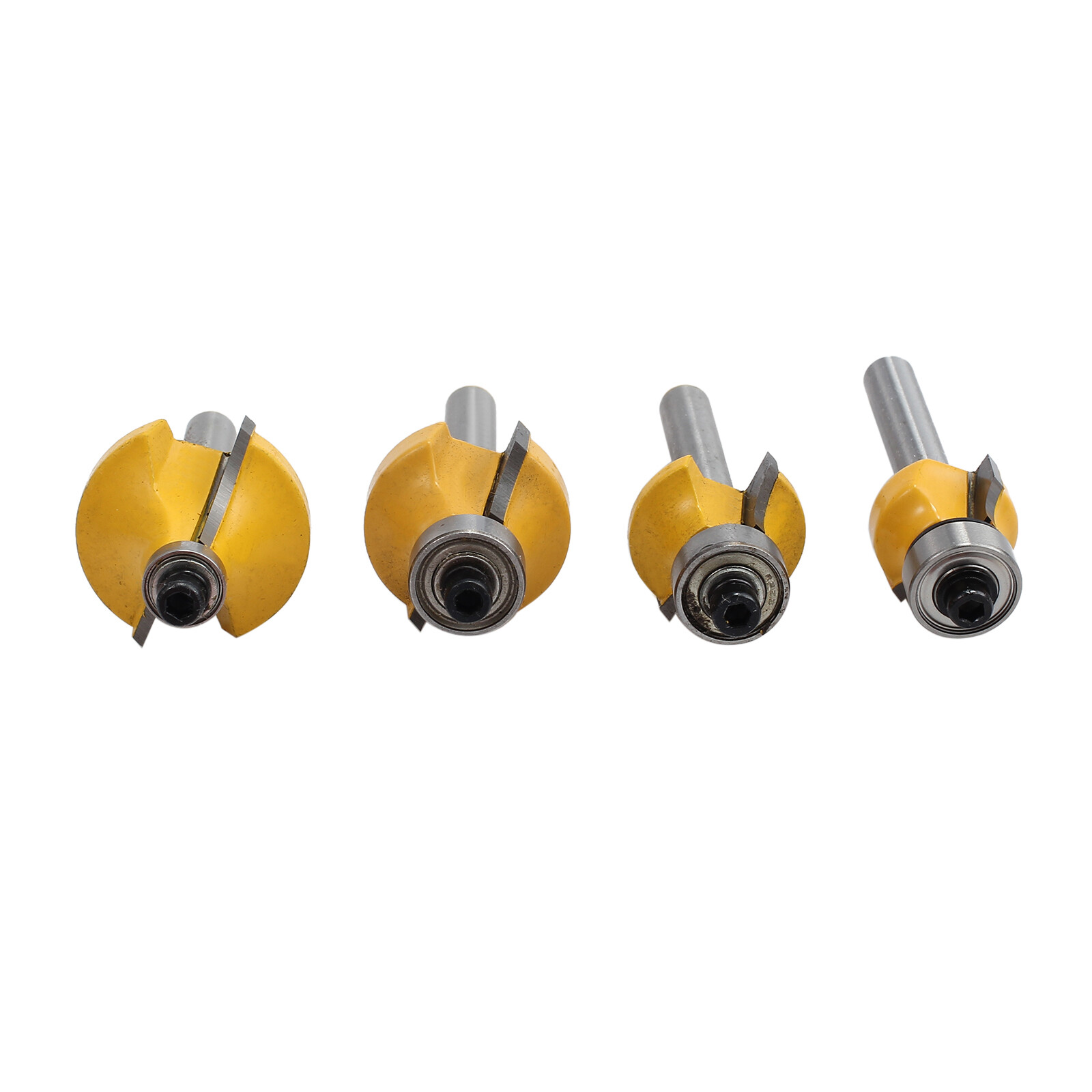 4x Round Over Edge Forming Router Bit 1/4" Shank 1/2'' 3/8''1/4'' 1/8'' Radius