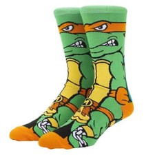 Teenage Mutant Ninja Turtles Official TMNT Michelangelo 360 Character Socks